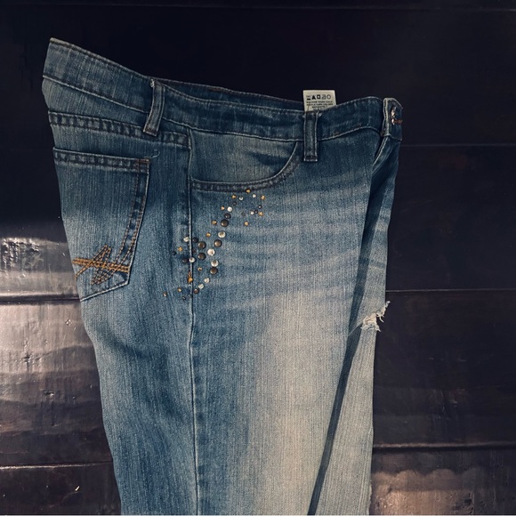 Sexy unique ABS Allen Schwartz Luxury Collection embellished jeans - Picture 12 of 16